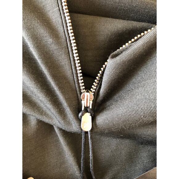 NWT J. Hilburn 100% Merino Wool Black Quarter Zip Pullover Sweater XL Top Casual - Picture 11 of 13